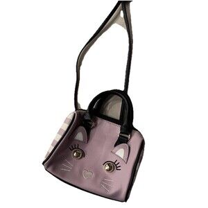 Betsey Johnson pink cat face mini satchel crossbody bag Love Betsey Shoulder Bag